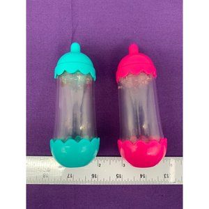 My Sweet Love Baby Play Bottles No Inside Fluids 4 1/2 5 Inches Tall Blue Pink